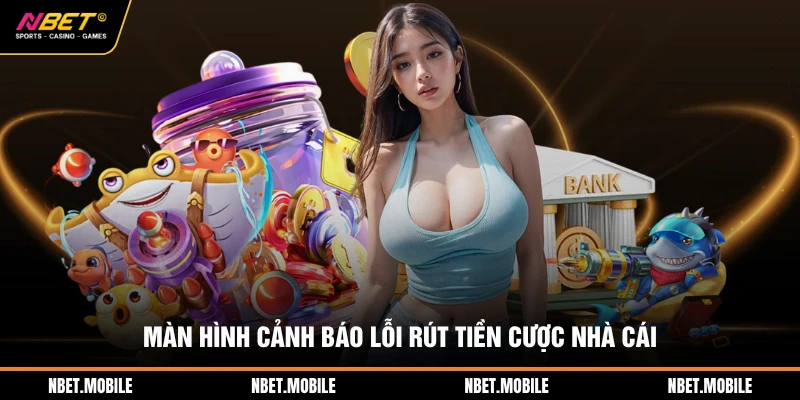 Màn hình cảnh báo lỗi rút tiền cược nhà cái